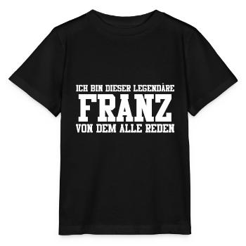 Franz Name Design - Stanley/Stella Kinder T-Shirt MINI CREATOR  - Schwarz - Vorne - Mikhail (115cm)
