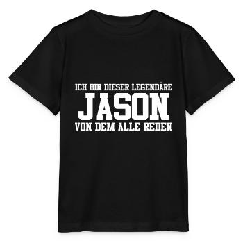 Jason Name Design - Stanley/Stella Kinder T-Shirt MINI CREATOR  - Schwarz - Vorne - Mikhail (115cm)