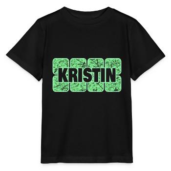 Vorname Kristin - Stanley/Stella Kinder T-Shirt MINI CREATOR  - Schwarz - Vorne - Mikhail (115cm)