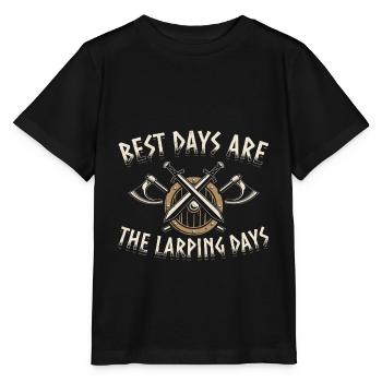 Best days are the Larping Days - LARP Gifts - Stanley/Stella MINI CREATOR Kids’ T-Shirt - black - Front - Mikhail (115cm)
