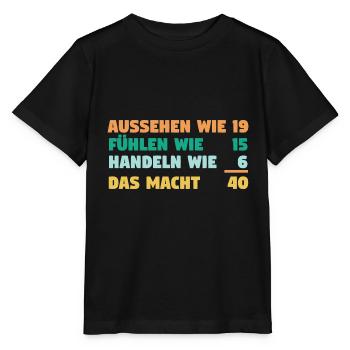 Vierzig Vierzigster 40 Jahre Geburtstag - Stanley/Stella Kinder T-Shirt MINI CREATOR  - Schwarz - Vorne - Mikhail (115cm)