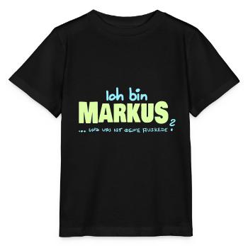 Geschenk für Markus - Stanley/Stella Kinder T-Shirt MINI CREATOR  - Schwarz - Vorne - Mikhail (115cm)