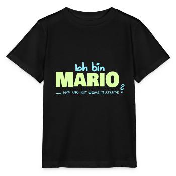Geschenk für Mario - Stanley/Stella Kinder T-Shirt MINI CREATOR  - Schwarz - Vorne - Mikhail (115cm)