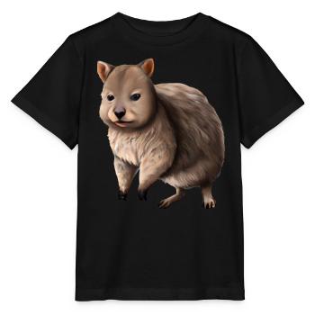 Quokka - le mignon marsupial - T-shirt bio MINI CREATOR Stanley/Stella Enfant - noir - Devant - Mikhail (115cm)