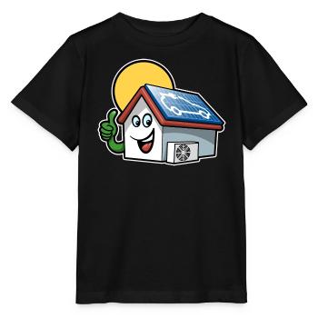 Erneuerbare Energie - Solarzelle - Wärmepumpe - Stanley/Stella Kinder T-Shirt MINI CREATOR  - Schwarz - Vorne - Mikhail (115cm)