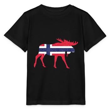 Norway Norwegian Scandinavia Norwegian flag - Stanley/Stella MINI CREATOR Kids’ T-Shirt - black - Front - Mikhail (115cm)