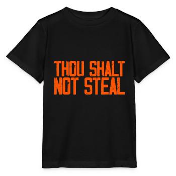 Tu ne voleras point 3 - T-shirt bio MINI CREATOR Stanley/Stella Enfant - noir - Devant - Mikhail (115cm)