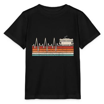 Straßenbahn Herzschlag - Stanley/Stella Kinder T-Shirt MINI CREATOR  - Schwarz - Vorne - Mikhail (115cm)