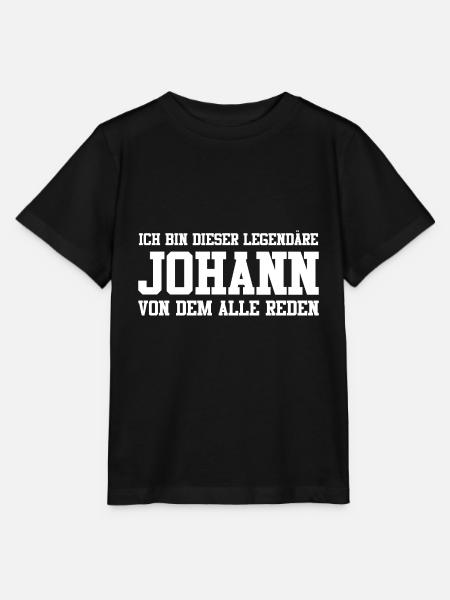 Johann Name Design - Stanley/Stella Kinder T-Shirt MINI CREATOR - Schwarz