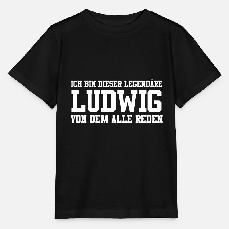 Ludwig Name Design - Stanley/Stella Kinder T-Shirt MINI CREATOR  - Schwarz