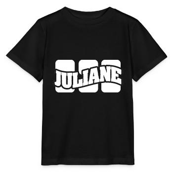 Name Juliane - Stanley/Stella Kinder T-Shirt MINI CREATOR  - Schwarz - Vorne - Mikhail (115cm)