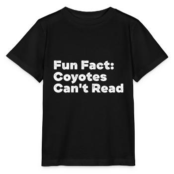 Coyote Can't Read Funny Animal Pun Humor Animal - Stanley/Stella Kinder T-Shirt MINI CREATOR  - Schwarz - Vorne - Mikhail (115cm)