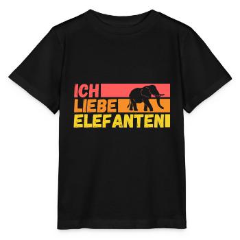 Elefant Elefanten - Stanley/Stella Kinder T-Shirt MINI CREATOR  - Schwarz - Vorne - Mikhail (115cm)
