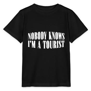 Nobody Knows I'm A Tourist 21 - Stanley/Stella Kinder T-Shirt MINI CREATOR  - Schwarz - Vorne - Mikhail (115cm)