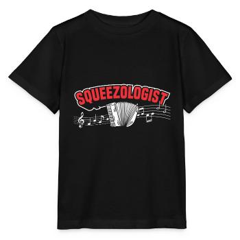 Accordéon Polka Accordéon Squeeze Box - T-shirt bio MINI CREATOR Stanley/Stella Enfant - noir - Devant - Mikhail (115cm)