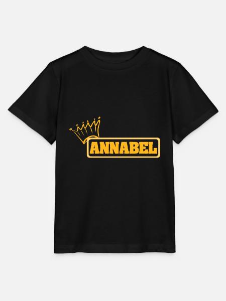 Name Annabel - Stanley/Stella Kinder T-Shirt MINI CREATOR  - Schwarz