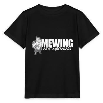 Drôle Chat Meme Miaulant Pas Miaulement Mâchoire - T-shirt bio MINI CREATOR Stanley/Stella Enfant - noir - Devant - Mikhail (115cm)