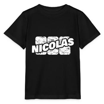 Cadeau pour Nicolas - T-shirt bio MINI CREATOR Stanley/Stella Enfant - noir - Devant - Mikhail (115cm)
