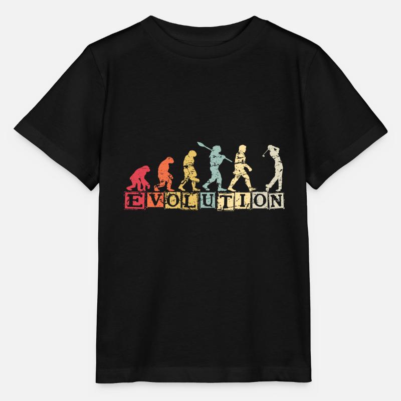 Golf Sports Evolution De Man Vintage Golf - T-shirt bio MINI CREATOR Stanley/Stella Enfant - noir