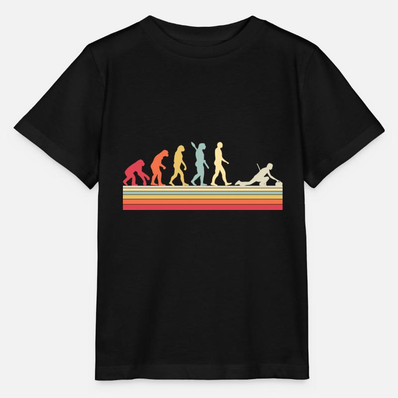 Équipe de curling Evolution - T-shirt bio MINI CREATOR Stanley/Stella Enfant - noir
