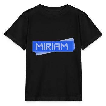 Prénom Miriam - T-shirt bio MINI CREATOR Stanley/Stella Enfant - noir - Devant - Mikhail (115cm)