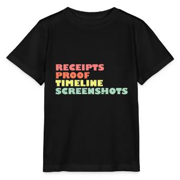 Receipts Timeline Screenshot Witty Retorts Snappy - Stanley/Stella MINI CREATOR Kids’ T-Shirt - black - Front - Mikhail (115cm)
