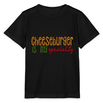 Le cheeseburger est ma spécialité 3 - T-shirt bio MINI CREATOR Stanley/Stella Enfant - noir - Devant - Mikhail (115cm)