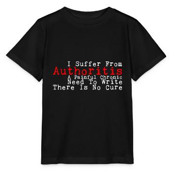 I Suffer From Authoritis, A Need To Write 3 - Stanley/Stella Kinder T-Shirt MINI CREATOR  - Schwarz - Vorne - Mikhail (115cm)
