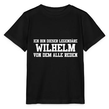 Wilhelm Name Design - Stanley/Stella Kinder T-Shirt MINI CREATOR  - Schwarz - Vorne - Mikhail (115cm)