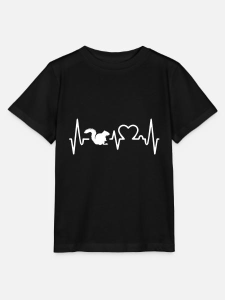Erdmännchen Herzschlag - Stanley/Stella Kinder T-Shirt MINI CREATOR - Schwarz