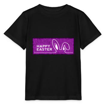 Happy Easter with Easter - Stanley/Stella MINI CREATOR Kids’ T-Shirt - black - Front - Mikhail (115cm)