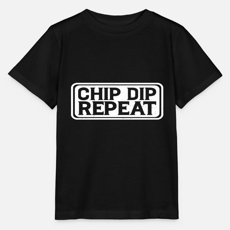 Chip Dip Repeat 10 - Stanley/Stella MINI CREATOR Kids’ T-Shirt - black