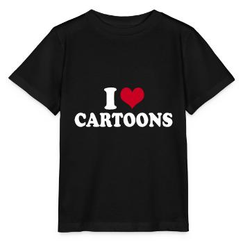 J’adore les dessins animés - T-shirt bio MINI CREATOR Stanley/Stella Enfant - noir - Devant - Mikhail (115cm)