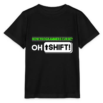 Programming - How programmers curse Oh shift - Stanley/Stella MINI CREATOR Kids’ T-Shirt - black - Front - Mikhail (115cm)