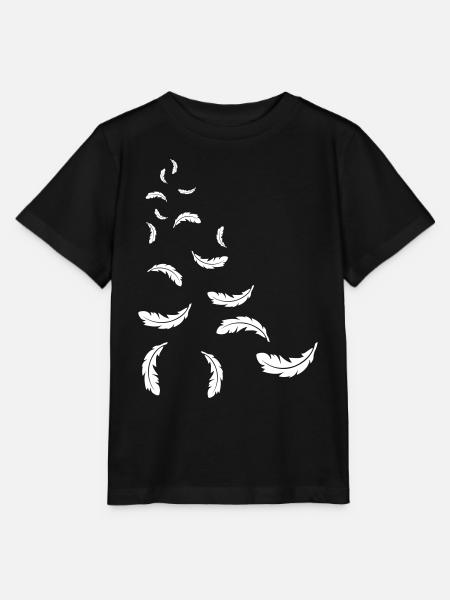 Federn - Stanley/Stella Kinder T-Shirt MINI CREATOR  - Schwarz