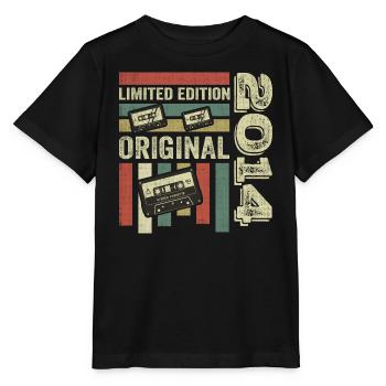 Millésime 2014 - Citation d’anniversaire rétro 2014 - T-shirt bio MINI CREATOR Stanley/Stella Enfant - noir - Devant - Mikhail (115cm)