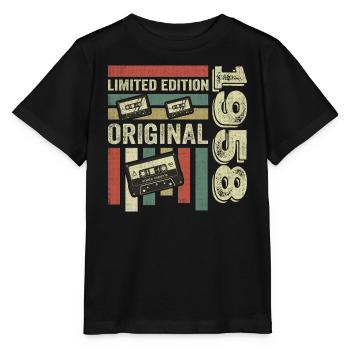 Millésime 1958 - citation d’anniversaire rétro 1958 - T-shirt bio MINI CREATOR Stanley/Stella Enfant - noir - Devant - Mikhail (115cm)