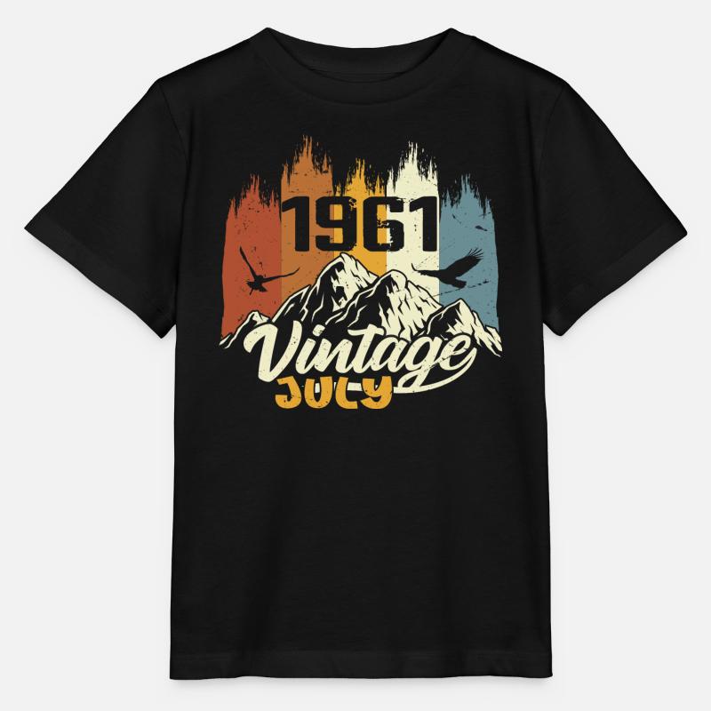 Vintage Juli 1961 Geburtstagsgeschenk Juli 1961 - Stanley/Stella Kinder T-Shirt MINI CREATOR  - Schwarz