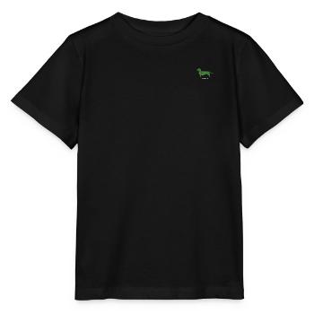 grass Dachshund - Stanley/Stella MINI CREATOR Kids’ T-Shirt - black - Front - Mikhail (115cm)