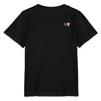 Iceland Mexico Flag Heart - Stanley/Stella MINI CREATOR Kids’ T-Shirt - black - Front - Mikhail (115cm)