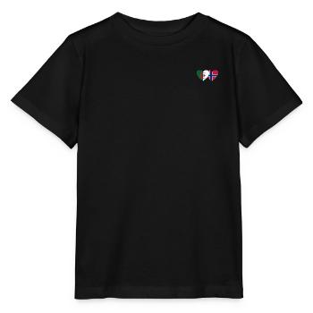 Algérie Norvège Flag Coeur - T-shirt bio MINI CREATOR Stanley/Stella Enfant - noir - Devant - Mikhail (115cm)