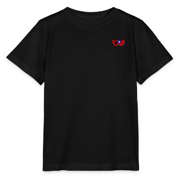 AlbaniaTaiwan Flag Heart - Stanley/Stella MINI CREATOR Kids’ T-Shirt - black - Front - Mikhail (115cm)