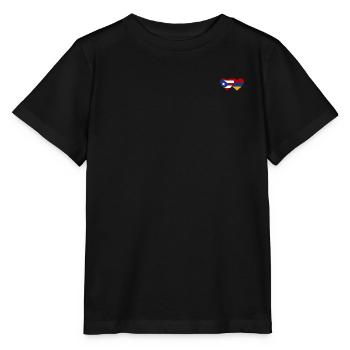 Kuba Armenien Flagge Herz - Stanley/Stella Kinder T-Shirt MINI CREATOR  - Schwarz - Vorne - Mikhail (115cm)