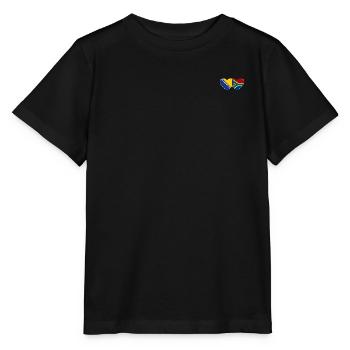 Bosnien Südafrika Flagge Herz - Stanley/Stella Kinder T-Shirt MINI CREATOR  - Schwarz - Vorne - Mikhail (115cm)