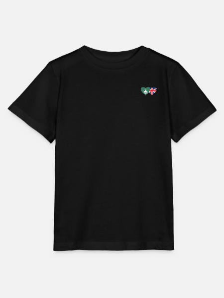 Macau Großbritannien Flagge Herz - Stanley/Stella Kinder T-Shirt MINI CREATOR - Schwarz