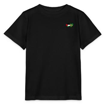 Palästina Brasilien Flagge Herz - Stanley/Stella Kinder T-Shirt MINI CREATOR  - Schwarz - Vorne - Mikhail (115cm)