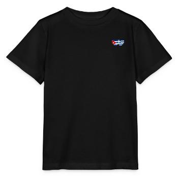 Kuba Griechenland Flagge Herz - Stanley/Stella Kinder T-Shirt MINI CREATOR  - Schwarz - Vorne - Mikhail (115cm)