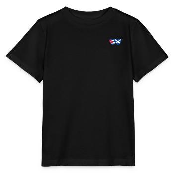 Kuba Schottland Flagge Herz - Stanley/Stella Kinder T-Shirt MINI CREATOR  - Schwarz - Vorne - Mikhail (115cm)