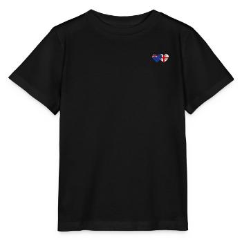 New Zealand Georgia Flag Heart - Stanley/Stella MINI CREATOR Kids’ T-Shirt - black - Front - Mikhail (115cm)