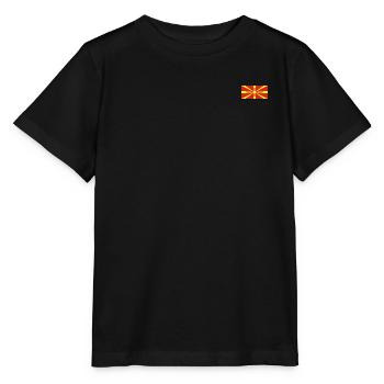 Macedonia Flag - Stanley/Stella MINI CREATOR Kids’ T-Shirt - black - Front - Mikhail (115cm)